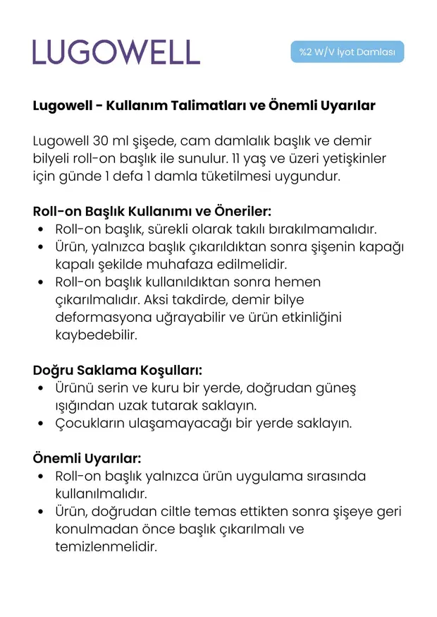 Lugowell 2% Iodine Drops 3