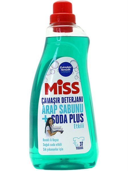 Miss: Çamaşır Deterjanı Arap Sabunu + Soda Plus (37 Yıkama)