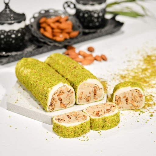 Premium Pistachio Powder & Almond Turkish Delight Roll