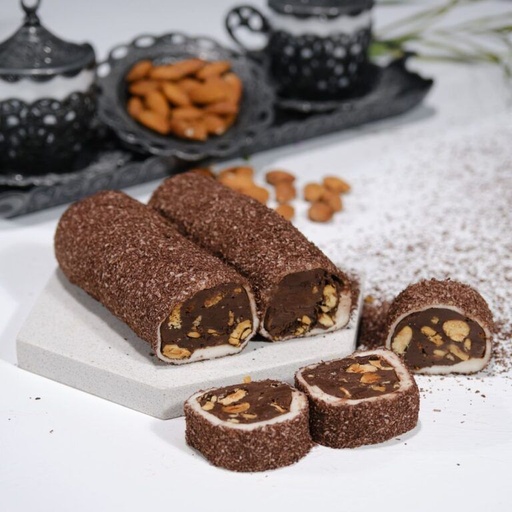Turkse Lokum met Chocolade, Cacao en Amandelen