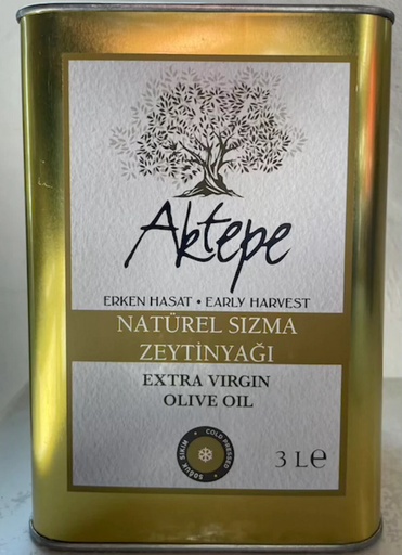 Aktepe Extra Vierge Olijfolie (Vroege Oogst) 3L